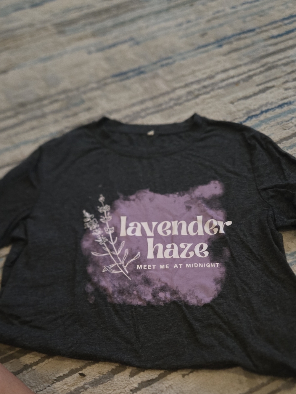 Lavender Haze Graphic Tee - Charcoal